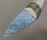 Navajo Handmade Antler & Purple Dendritic Agate Knife by "Ducky" Woodard WE005