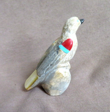 Native Zuni Zuni Rock Red Winged Bird Fetish Carving by Freddie Leekya C4567