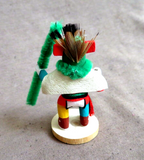 Native Navajo Miniature Cottonwood Morning  Singer Kachina by  M H  K073