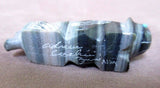 Zuni Banded Serpentine Mt. Lion Fetish w/ Etched Designs by Adrian Cachini C0587