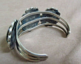 1980's Native Navajo Royston Turquoise & Sterling Small Cuff Bracelet  JB225