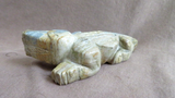 Native Zuni Jasper Alligator Fetish Carving by Eric Lonjose C4476