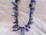 Native Navajo Amethyst Nugget and beads Necklace by A Saltwater JN0204
