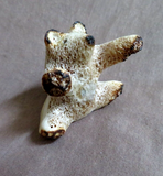 Native Zuni Antler Huggie Bear Fetish Carving by Ruben Najera C4364