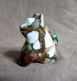Zuni Wild Horse Turquoise Mini Bear Fetish by Leland Boone & Daphne Quam C4158