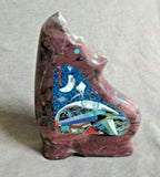 Zuni  XL Jasper Coyote w Multi-stone inlay Fetish by Lynn & Jayne Quam C3714