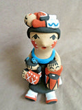 Native American Hand Coiled Jemez Pottery Storyteller by Tim Tosa PO241