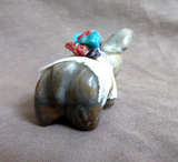 Native Zuni Picasso Marble Adorable Donkey Burro Fetish by Daryl Shack - C4105