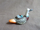 Native Zuni Multi-stone Duck w/ Sunface Fetish by Darrin Boone  C4354