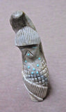 Native Zuni Amazing  Picasso Marble corn Maiden Fetish by F and P Quam - C1850