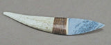 Navajo Handmade Antler & Purple Dendritic Agate Knife by "Ducky" Woodard WE005