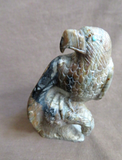 Zuni Amazing VERY LARGE Picasso Marble Eagle on Branch by Derrick Kaamasee C4321