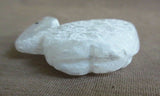 Native Zuni White Marble Etched Sheep Fetish by Rosella Gonzales - C3297