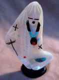 Zuni Large Mother of Pearl 2 Sided Corn Maiden Fetish by Vickie Quandelacy C0837