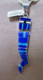 Native Navajo Lapis & Opal & Sterling Kachina Pendant by Edison Yazzie - JP206