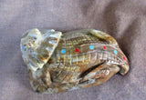 Zuni Museum Quality Picasso Marble Horned Lizard Fetish by Hudson Sandy - C2137