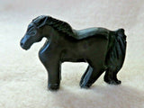 Native American Zuni Black Jet Mini Horse Fetish by Rochelle Quam Najera C3981