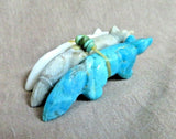 Zuni Turquoise, Jasper & Marble Wolf Unity Trio Fetish by LaVies Natewa C3869