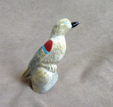 Native Zuni Zuni Rock Red Winged Bird Fetish Carving by Freddie Leekya C4567