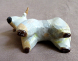 Zuni Zuni Rock Long Horn/ Bull  Steer Carving fetish by Freddie Leekya C4337