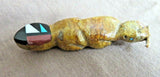 Native Zuni Jasper Beaver W Inlay Fetish Carving by Steve Natachu - C3991
