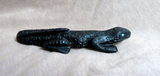 Zuni Amazing Large Jet Lizard Fetish carving by Michael Coble C4654