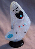Zuni Large Mother of Pearl 2 Sided Corn Maiden Fetish by Vickie Quandelacy C0837