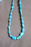 Native Navajo Sleeping Beauty Turquoise Necklace & Earring by Elouise Chee JN385