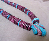 X-Large Santo Domingo Deep Purple Spiny Oyster Necklace by Lupe Lovato JN0323
