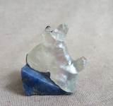 Native Zuni Fluorite Micro Mini Poodle Dog Fetish Carving by Ruben Najera C4510