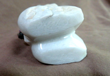 Native Zuni White Marble Large Standing Bear Fetish by Daryl Shack - C4012