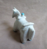 Zuni Zuni Rock Horse w Saddle Carving fetish by Freddie Leekya C4310