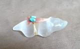 Native Zuni Selenite Badger w/ Bundle Fetish by Leland Boone & Daphne Quam C4191
