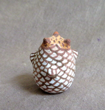 Native American Zuni hand made Mini Owl Pottery by Erma Kalestewa Homer  P0270