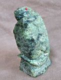 Zuni Museum Quality Serpentine Iguana on Rock Fetish by Carver Colin Weeka C2773