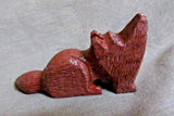 Native Zuni Sacred Pipestone Coyote Fetish Carving by Jesus Espino  - C3117