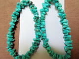 Native Santo Domingo Turquoise Nugget Hook Earrings by Ella Mae Garcia JE0387
