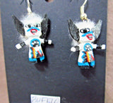 Native Navajo Buffalo Kachina Hand Carved Earrings by Angeline Largo JE0355