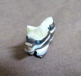 Zuni Travertine Onyx Wolf Fetish by Rosella & Loubert Soseeah C4088