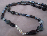 Native Navajo Multi-stone Jet & Hematite Necklace by Grace Cly JN0311