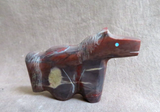 Native Zuni Red Dolomite Horse Fetish Carving - Leland Boone & Daphne Quam C4527