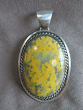 Native Navajo Large Bumblebee Jasper & Sterling Pendant by Wydell Billie JP265