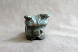 Native Zuni Fossilized Shell Bulldog Fetish Carving by Daryl Shack - C4286