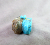 Native Zuni Turquoise & Picasso Marble Eagle Unity Duo by LaVies Natewa C4043 Two Ponies Trading