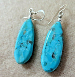 Zuni Calming Turquoise Corn Maiden Fetish Earrings by Todd Westika  JE608
