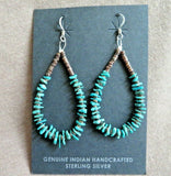 Native Santo Domingo Turquoise & Heishi Hook Earrings JE560