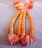 Native Santo Domingo Heavy Spiny Oyster Jacla Necklace by James Pete Jr JN0230