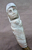 Native Vintage Navajo Alabaster & Wood Native Woman Sculpture by J Harvey M0183