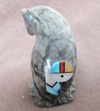 Zuni Great Grey Marble Eagle w/ Sunface Fetish by Robert Cellicion C0284