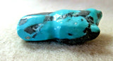 Native Zuni #8  Turquoise Mini Bear Fetish Carving by Bryson Bobelu C3943